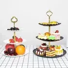 3 Layer Cakes Stand Fruit Plate Tray Display Birthday Party Dessert Wedding Set
