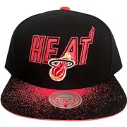 Mitchell & Ness Miami Heat NBA Spray Paint Snapback Adjustable Hat Cap OSFM