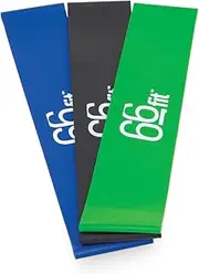 66fit Resistance Exercise Band Loops 25cm – Heavy - Set of 3