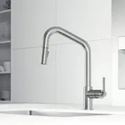 Vigo VG02038ST Utopia 14" 1-Handle Pull-Down Kitchen Bar Faucet Stainless Steel