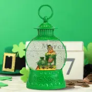St Patricks Day Snow Globe Decor,St Patricks Day Light Up Snow Globe 6H Timer...