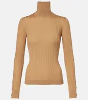 [Moncler] Moncler Wool and cashmere turtleneck sweater UK 14 beige