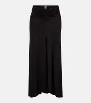 [Jade Swim] Jade Swim Skyla ruched jersey maxi skirt AU 14 black