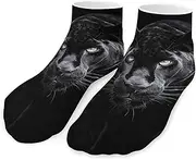 [QMNVBDS] Animal Panther Socks Ankle Length Socks Casual Short Socks for Women Men Low Cut Sports Socks Running Socks No Show Socks Ankle Socks Athletic Socks Workout Socks, Style, One Size, Style, One