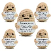 5 Pack Bulk Positive Potato with Stands. Christmas Stocking Stuffer. Emotiona...