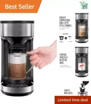 Deluxe Froth + Brew Coffee Maker & Frother - Brew K-Cups & Coffee Grounds Easily