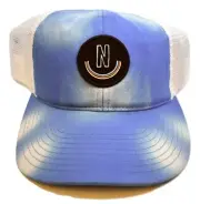 Neff Mens Bunker Trucker Bleach Cyan Blue Snapback Cap Hat NWT