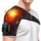 Heated Shoulder Brace Massager Vibration Rotator Cuff Support Compression Wrap