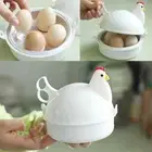 4 Eggs Egg Boiler Steamer Chicken Shaped Cooking Tool Portable Egg Cooker