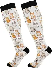 [Caihoyu] Compression Socks For Women Men Compression Sock 15-20 mmHg for Nurses, Pregnancy, Flying, Running,Travel