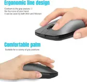 2.4G Slim Portable Computer Mice with USB Receiver for Home Offi Wireless Mouse