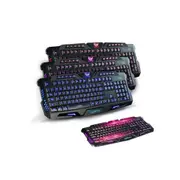3 Color Keyboard Led Backlight Wired USB Illuminated Cool PC Gaming