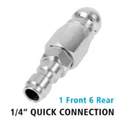 Stainless Steel Sewer Jetter Nozzle For Pressure Washer w/1/4''Connect for Drain