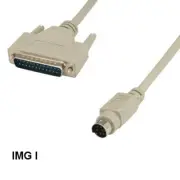 KNTK 6ft Mini DIN 8 Male to DB25 Male Cable for Mac to Imagewriter I Printer