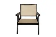 SK Designer Living | Replica Pierre Jeanneret Chandigarh Occasional Armchair | Black & Natural