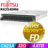 在飛比找PChome24h購物優惠-FUJITSU 富士通 RRIMERGY RX2540M6機