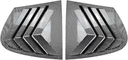 YJVVWQVF Car Side Rear Window Louver Compatible for BMW 1 Series E87 2005-2011 Paste Type Suitable Carbon Fiber Glossy Black Abs Material Part(Carbon Fibre)