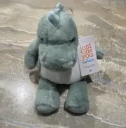 Carter's Baby Dinosaur Bean Bag Plush Toy Color Light Green & White New w Tag