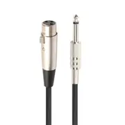 10M Xlr 3-Pin Female To 1/4 Inch (6.35Mm) Mono Shielded Microphone Mic Cable