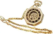[Perfeclan] Roman Numerals Scales,Vintage Pocket Watch,Fashion Accessory Hanging on The Clothes for Fathers Day Daddy Anniversary Wedding, gold