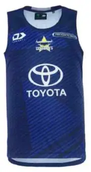 North Queensland Cowboys 2024 NRL Mens Navy Training Singlet Sizes S-7XL BNWT