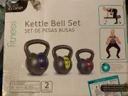 CRANE KETTLE BELL 30LB SET (3 PACK)5LB 10LB 15LB SET VINYL COATED WEIGHTS