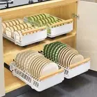 Slide Out Pantry Shelves Noiseless Kitchen Drawer Organizer Heavy Duty Bowl Dish