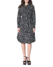 Gracia Tie Front Shirt Dress