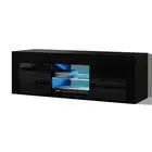 Artiss Entertainment Unit TV Cabinet LED RGB 130cm Storage Drawers Black Angus