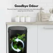 Miraklass Rubbish Bin Soft-Close Lid 60L Motion Sensor Bin - Suitable for Kitchen Automatic Trash Bin