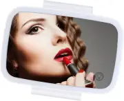 Car Sun Visor Mirror with LED Lights Makeup Sun-Shading Cosmetic Mirror Adjus...