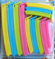 (12 Pcs) Food Storage Lock Tie Seal Fridge Kitchen Plastic Clips Sealing Bags