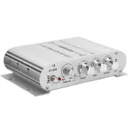 Silver Power Amplifier 400W 12V 2.1Channel Powerful Stereo Audio HiFi Car Home