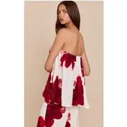 Multi Floral Print Floaty Bandeau Top, Multi