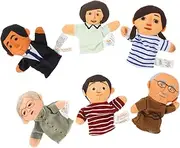 1 Set Six Family Finger Puppets Educational Storytelling for Early Learning and Parent Bonding Activities