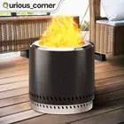 15" Fire Pit Smokeless Wood Burning Picnic Removable Pan-Free Carry Bag Unit