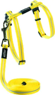 Alleycat Reflective Cat Harness Yellow Small with Variable Load Safety Release B