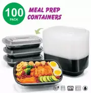 Reusable Meal Prep Containers with Lids, Microwavable , Freezer Safe, 100 ct