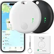 YiYunTE 2 Pack Small Airtag, Portable GPS Tracker, Waterproof Tracking Tag, Replaceable Battery Key Finder Locator, Bluetooth Smart Tag Item Finder Compatible with Android for Pets Phone Wallet Bag
