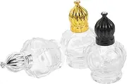 minkissy Vintage Style Empty Perfume Bottles Ml Essential Oil Rollerball Bottles Set Gold Black Silver Caps