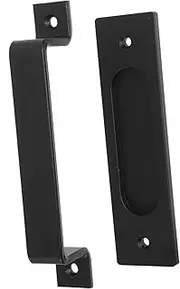 Generic Barn Door Handle Bifold Anti Hook Guides Masking Interior Round Pocket Door Silver Door Handles Door Chain Door Knob Door Draft Over Door Hanger Closer Doorknob Frame Metal Black