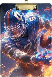 Hot Blue Handsome Football Player Legal clipboards Waterproof for Police Office Nurse Football Coaches Tabla para escribir con Clip Size 9 x 12