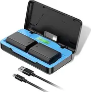 Artman 2-Pack NP-FZ100 Battery 2500mAh with USB-C 20W Fast Charging Case Set for Sony FX3 FX30 A7 IV A7 III A7S III A7R III A7C A9 A6600 A6700 ZV-E1 A7R IV A7R V A9 II A9 III A9R A9S, Camera