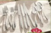 Princess House Amalia Stainless Steel 12 Piece Service For Four (3707,3708,3709)