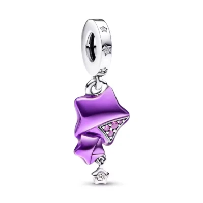 Hot Purple Series Charm Beads Pendant Dangle Fit Sterling Bracelet Jewelry K