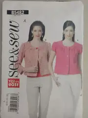 Butterick See & Sew Pattern B5482 Misses' Jacket Sizes 6 8 10 12