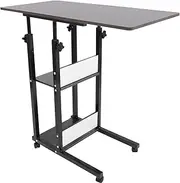Abaodam Adjustable Height Foldable Small Table Stylish Wooden Bedside Table for Dormitory