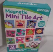 Dazzidoo Magnetic Mini Tile Art Craft Project Activity 8+ Tiles Paint Markers +