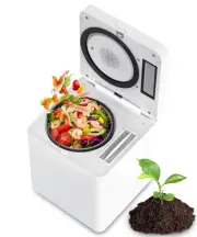 Electric Composter for Kitchen, 3L Compost Bin, Odorless/Auto-Cleaning/LED Di...