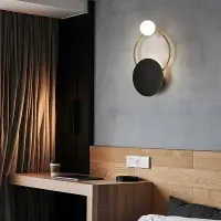 在飛比找樂天市場購物網優惠-北歐臥室床頭壁燈現代簡約創意個性貝殼燈過道客廳背景墻全銅壁燈